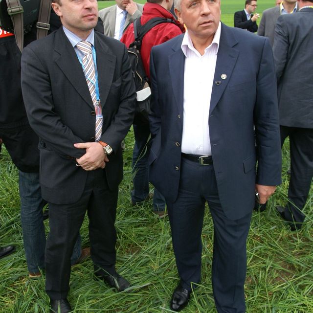 EU-Agrarministertreffen in Krems, mit dem poln. Vizepremier und Landwirtschaftsminister A. Lepper beim ORF-Interview