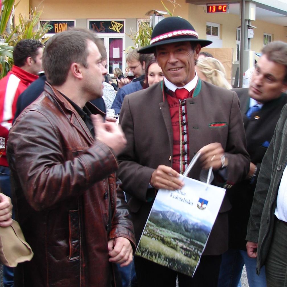 Beim Treffen polnischer Bergbauern mit dem Kärntner Landeshauptmann J. Haider