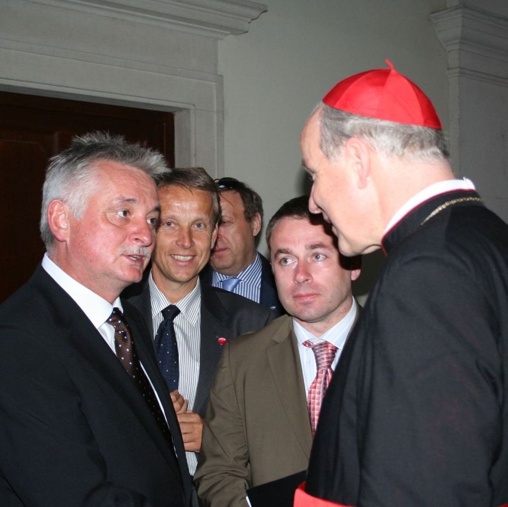 Besuch des polnischen Sportministers M. Drzewiecki beim Kardinal Ch. Schönborn