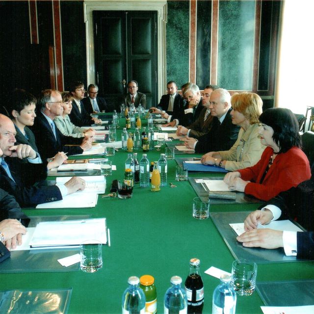 Besuch des poln. Parlamentspräsidenten M. Jurek beim österr. Verteidigungsminister W. Fasslabend