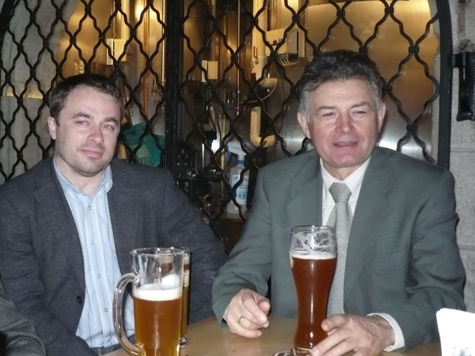 Beim Gewerkschaftsprojekt „Dobro Dosli“ mit dem polnischen Gewerkschaftsfunktionär M. Krzaklewski