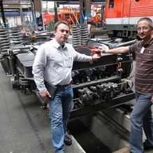 Abnahme eines Drehgestelles für eine polnische Siemens-Lokomotive in Linz