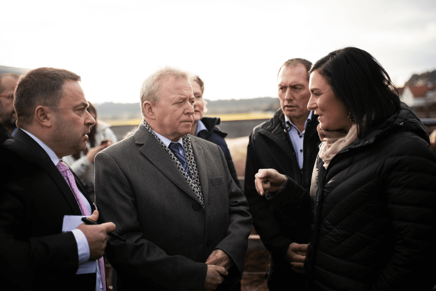 Beim Besuch des EU-Agrarkommissars J. Wojciechowski und der österreichischen Landwirtschaftsministerin E. Köstinger